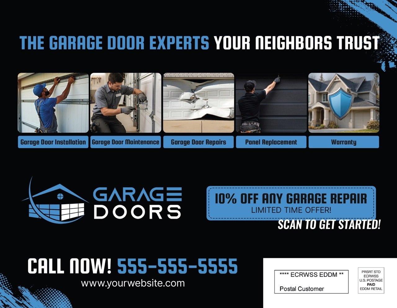 Garage Door EDDM #1-02 Large