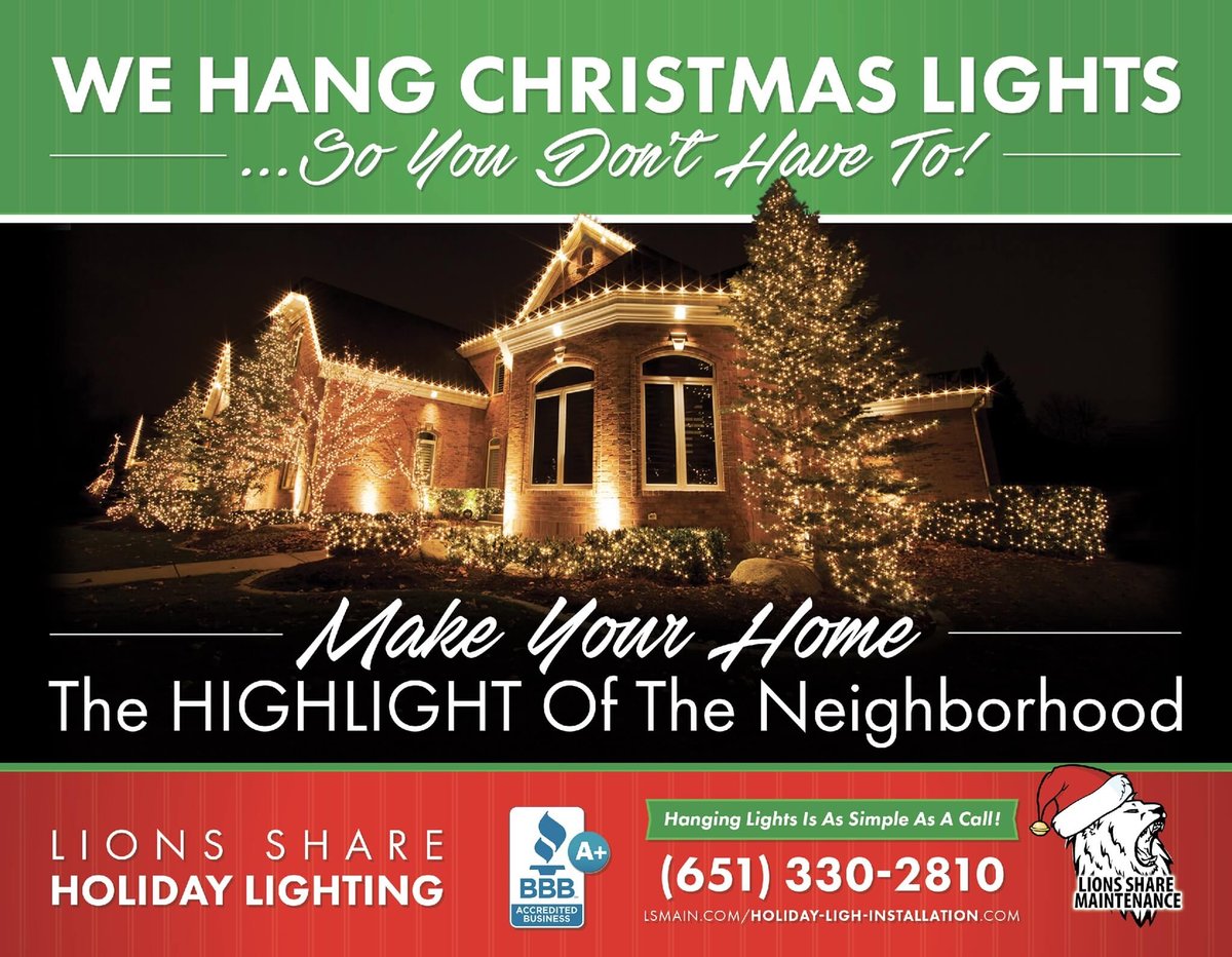 Lion Share Holiday Lighting Front - Holiday Lighting