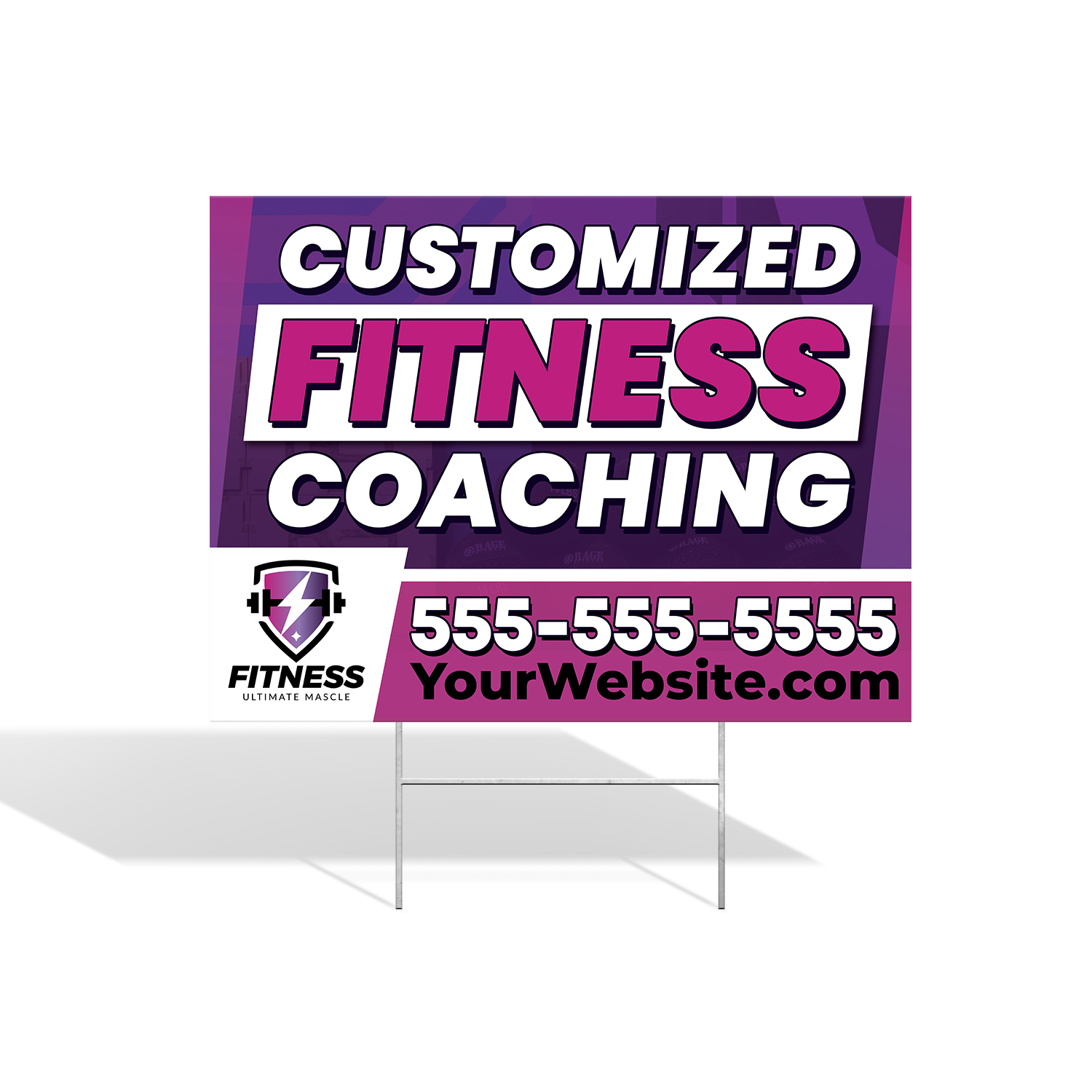 Yard Sign Gym Mockup
