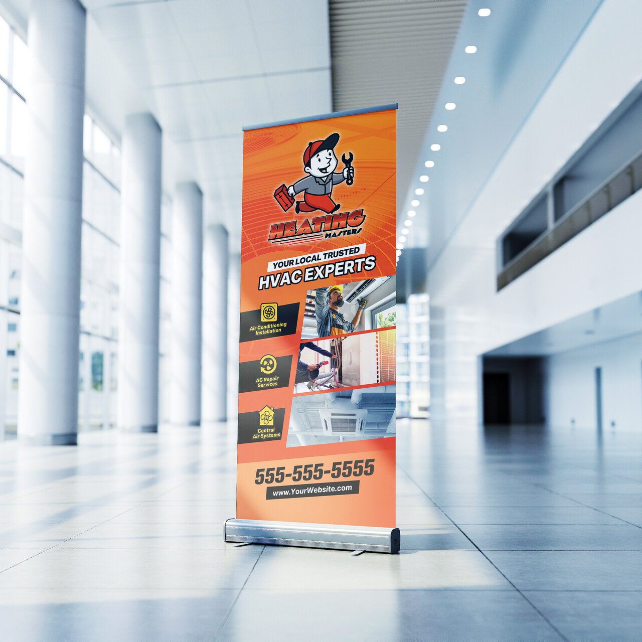 large-Retractable Banner Mockups - 1