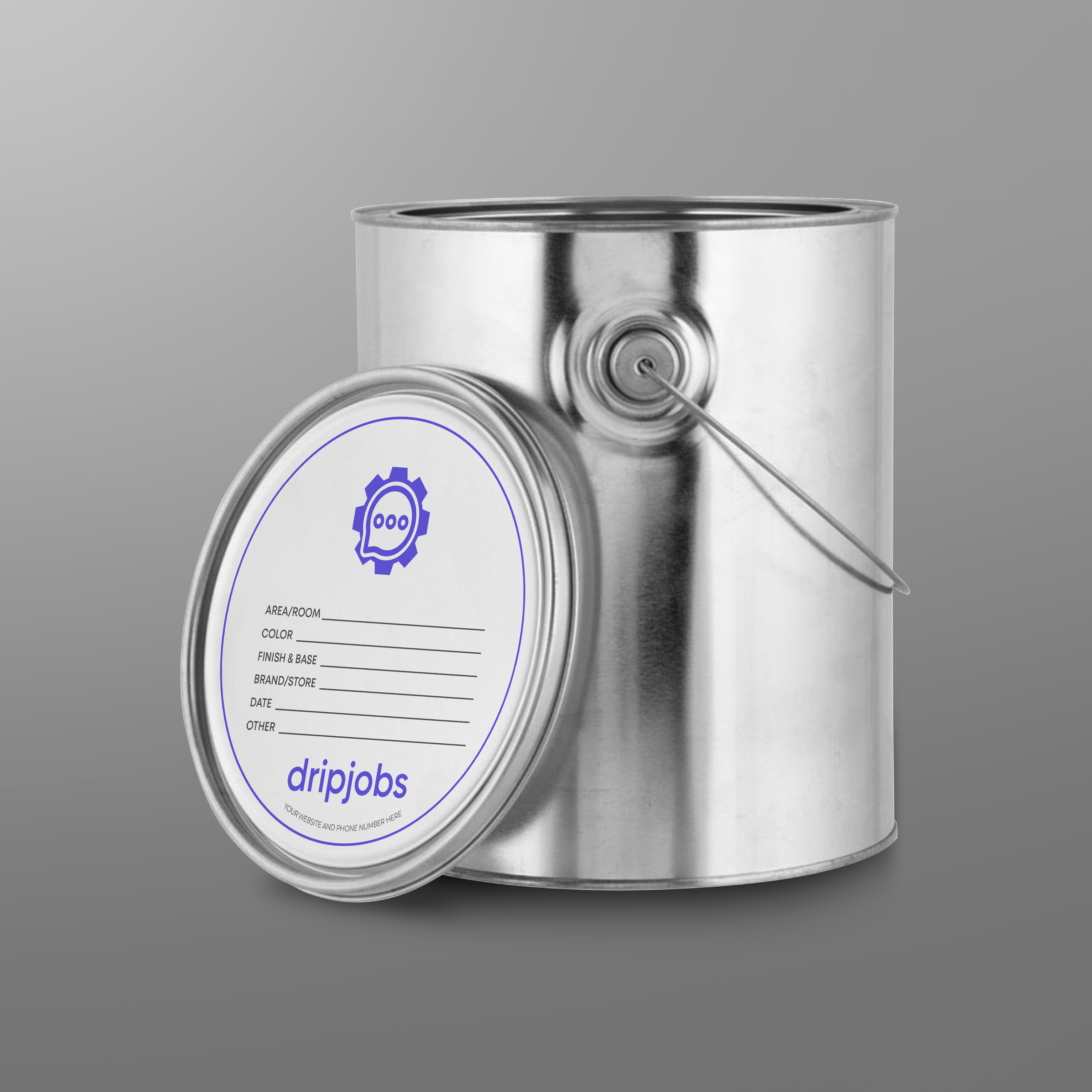 DJ Paint Can Labels